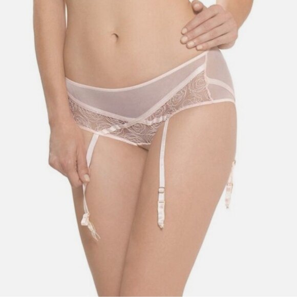 Josie Natori Luxure Bra Bustier Matching Clip Panty Set - Picture 5 of 7